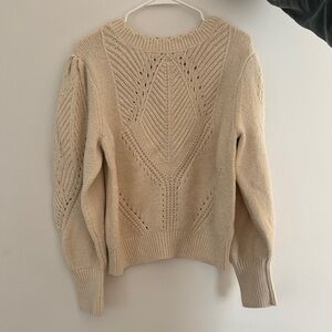 Anthropologie Cream Knit Sweater